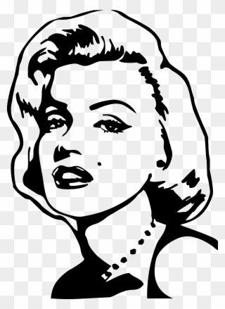Actor Clipart Chair - Marilyn Monroe Drawing Outline Easy - Png Download