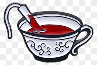 Tampon In A Teacup Pin - Tampon In A Teacup Clipart