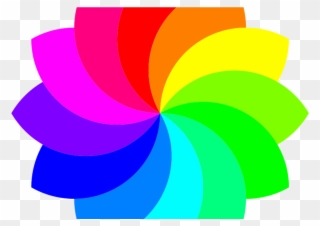 Rainbow Flower Clip Art Download - Petal - Png Download