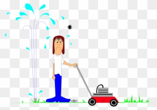 Pin Sprinkler Clip Art - Lawn Mower - Png Download