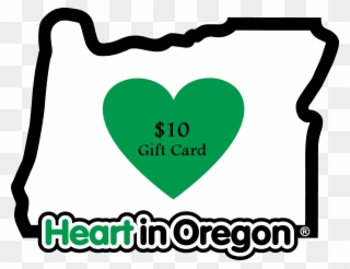Gift Card - Heart Oregon Sticker Clipart
