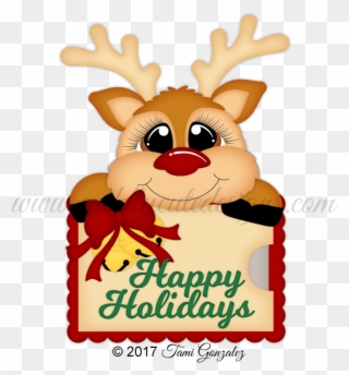 Reindeer Gift Card Holder - Christmas Day Clipart