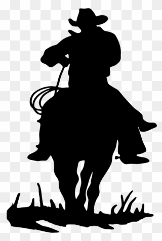 Publicat De Eu Ciresica La - Cowboys Riding Horses Silhouette Clipart