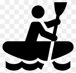 Kayaking Icon - Canoe Icon Clipart