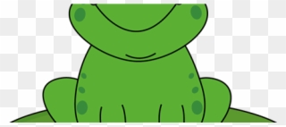 Scoil - Cartoon Frog On Lily Pad Clipart