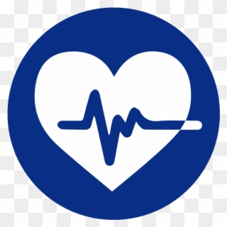 Blue Heading Icons Heartbeat - Blue Heart Beat Icon Clipart
