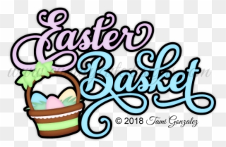 Easter Basket Title - Easter Basket Clipart