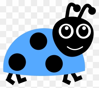 Blue Clipart Insect - Blue Bug Clipart - Png Download