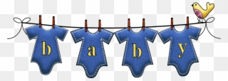 Baby Clothesline, Onesies, Baby Clothes - Clothing Clipart