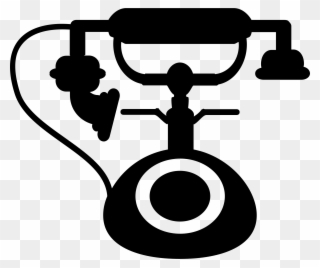 Computer Icons Telephone Call Clip Art - Vintage Phone Icon Png Transparent Png