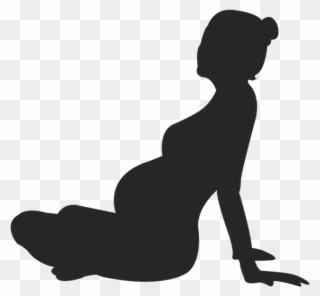 Silhouette Pregnant Woman Freetoedit - Silueta De Una Mujer Embarazada Png Clipart