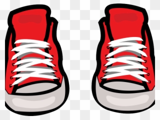 Sneakers Clipart Training Shoe - Red Converse Clip Art - Png Download