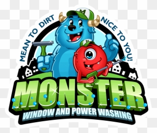 Monster Window And Power Washing - Monster Wash Clipart