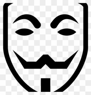 Hacker Clipart Guy Fawkes Mask - Anonymous Mask Flat Png Transparent Png