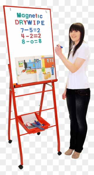 Single Boarded Mobile 'a-frame' Easel 'portrait Style' - Youngstart Height Adjustable Mobile Whiteboard Easel Clipart