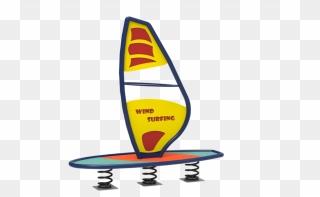 Ups-4028 Wind Surfing Spring - Surfboard Clipart