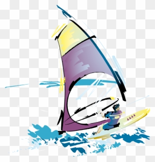 Sailing Drawing Clip Art Photo Transprent Png - Dibujo Windsurf Transparent Png