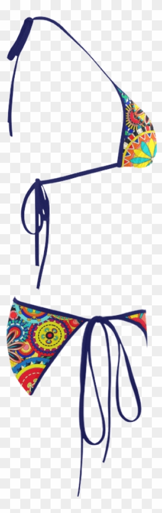 Pop Mandala Custom Bikini Swimsuit - Swimsuit Clipart