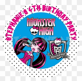 Monster High Party Box Stickers - Monster High Skull Skullette Logo Edible Clipart