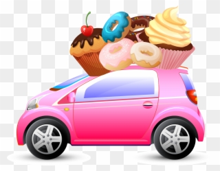 Driving Clipart Pink Car - Electric Car - Png Download