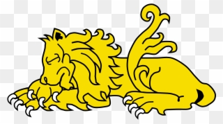 File - Lion Dormant - Svg - Lion Dormant Heraldry Clipart