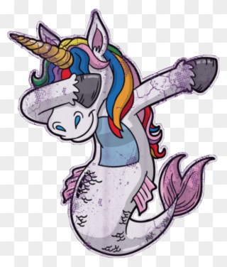 Mermaid Unicorn Dabbing Mericorn Mermacorn Scmermaids - Mermaid Clipart