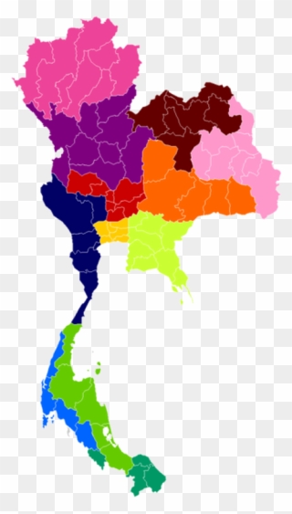 Picture - Thailand Map By Region Clipart