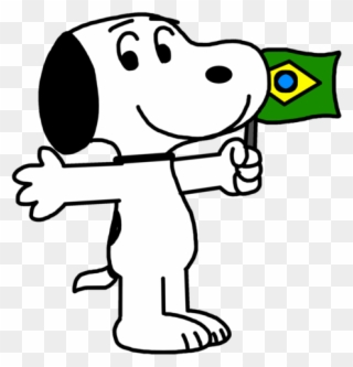 Brazil Drawing Vector Library Stock - Snoopy In Brazil Clipart