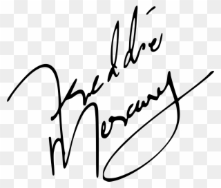 Freddie Mercury Signature Clipart