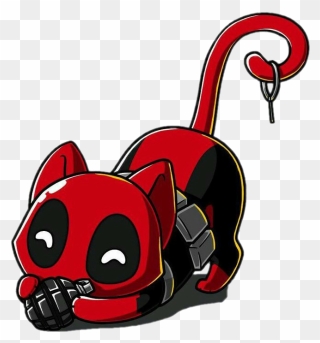Freetoedit Cat Cute Deadpool Bomb Grenade - Deadpool Gato Clipart