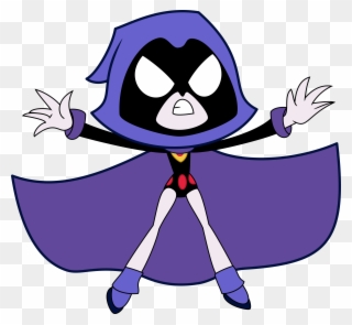 Even Raven, A Member Of The Teen Titans Superhero Group, - Raven Teen Titans Go Clipart