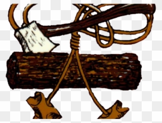 Axe Clipart Wooden Log - Wood Badge - Png Download