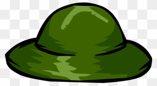 Green Safari Hat - Club Penguin Green Hat Clipart