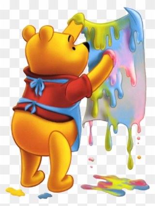 Winnie The Pooh Images Winnie The Pooh Honey Pot Clip - Dibujo De Winnie Pooh Pintando - Png Download