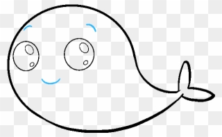How To Draw Cute Narwhal - Draw A Narwhal Tail Clipart