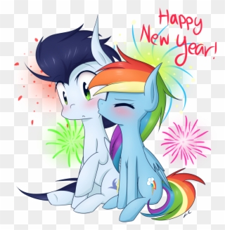 Artist Littlecloudie Backwards Cutie Mark Blushing - Rainbow Dash New Years Clipart