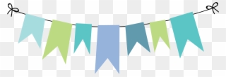 Bunting Vector Template - Banderines Dibujo Png Clipart