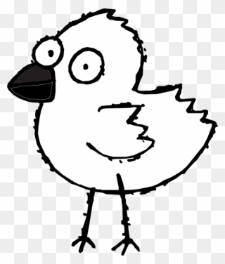 Twitter Bird Tweet Tweet 53 555px - Black And White Cartoon Bird Clipart
