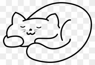 File - Sleeping Cat - Svg - Sleep Cat Pixel Png Clipart