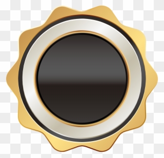 Badge Black Gold Png Clip Art Image - Portable Network Graphics Transparent Png