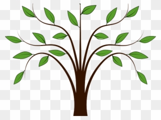 Roots Clipart Animated Tree - Simple Tree Clip Art - Png Download