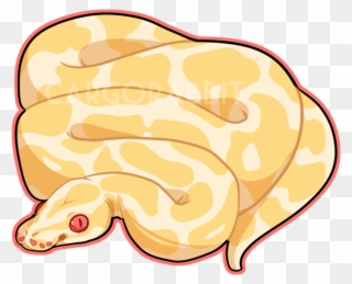 Ball Python Clipart Cute Cartoon - Ball Python Snake Drawing - Png Download