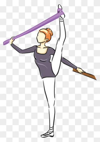 Cheer Drawing Heel Stretch - Stretching Clipart