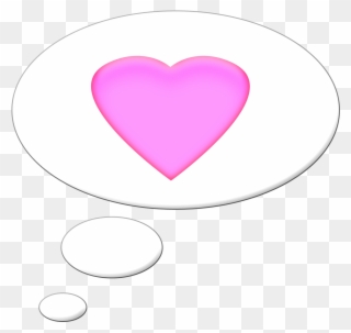 Pink Speech Bubble Heart - Heart Clipart