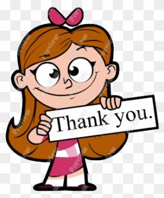 Acknowledgement - - Thank You Girl Cartoon Clipart