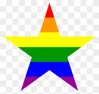Clipart Star Meteor - Gay Flag Star - Png Download