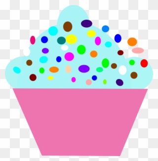 Polka Dot Cupcake Clip Art - Png Download