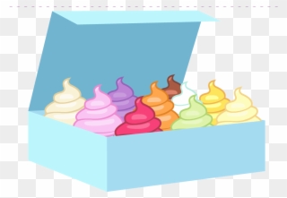 Artist B Archild Box Cupcake Food - Mlp Box Of Cupcakes Clipart