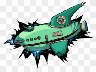 Science Fiction Clipart Crashed Spaceship - Planet Express Ship Crash - Png Download
