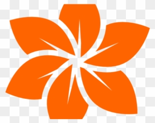Orange Flower Clipart Cool - Black Flower Logo - Png Download